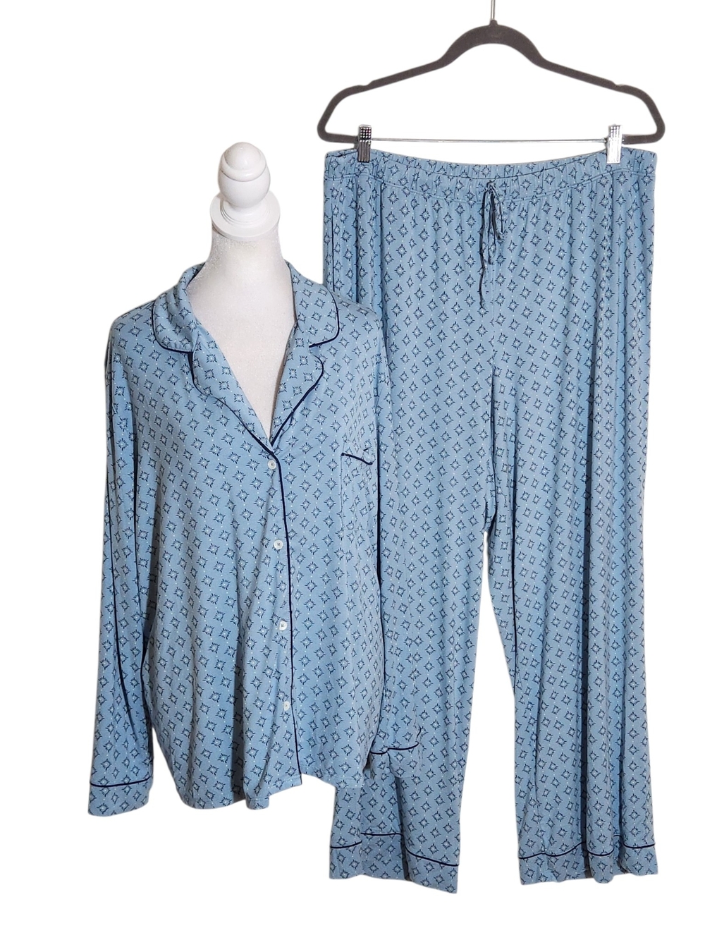 State of Day Blue Print Pajama Set Size XL
